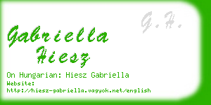 gabriella hiesz business card